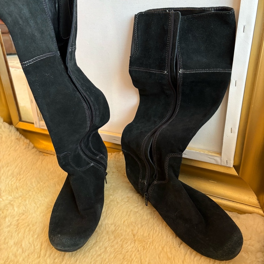 Genuine Suede Italian Knee-High Boots